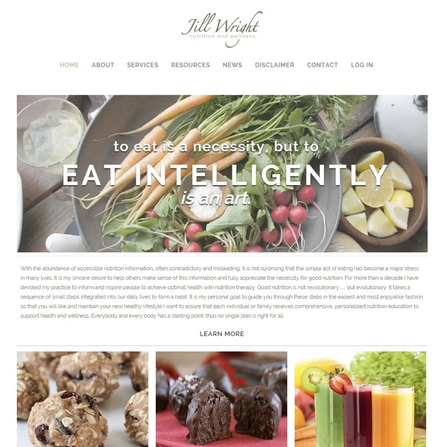 Jill Wright Nutrition and Wellness, Home Page - Nashville Website Design & Digital Marketing Company