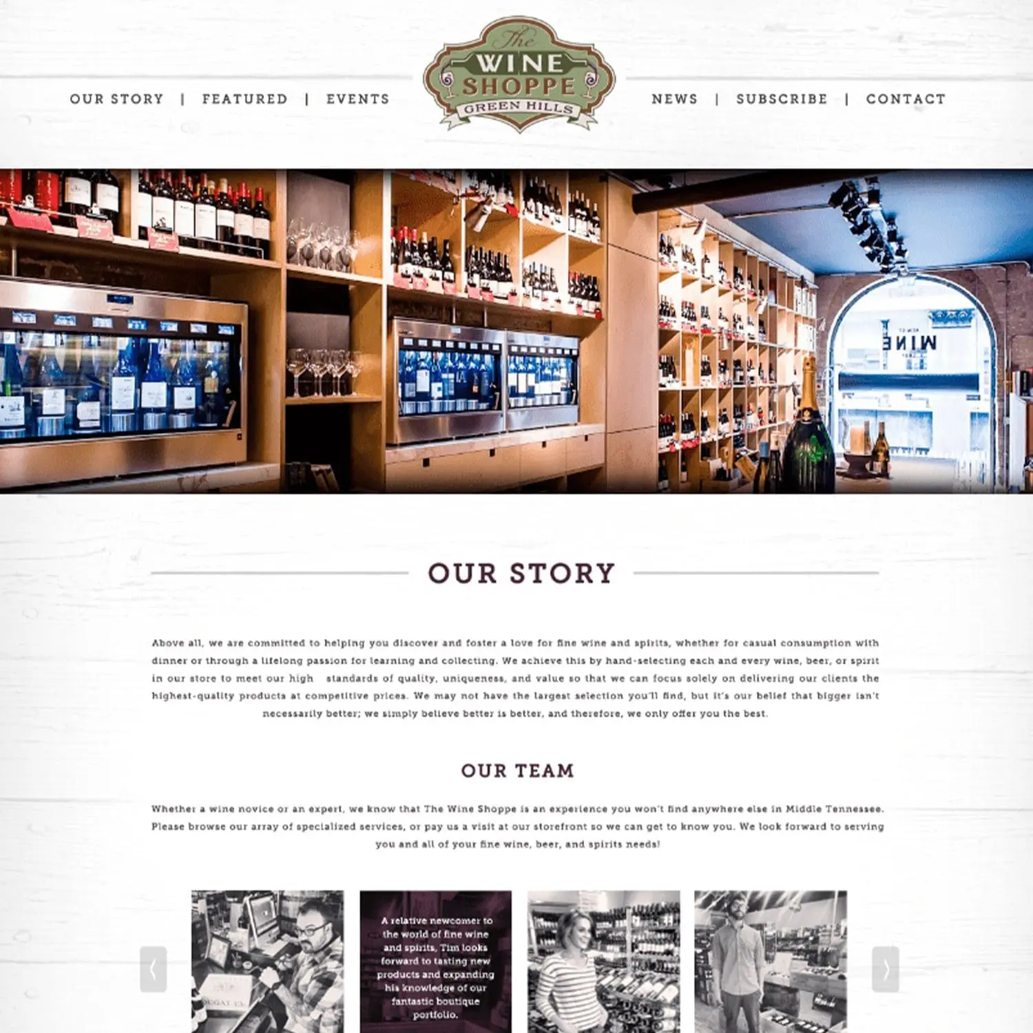 The Wine Shoppe Green Hills, Home Page - Nashville Website Design & Digital Marketing Company