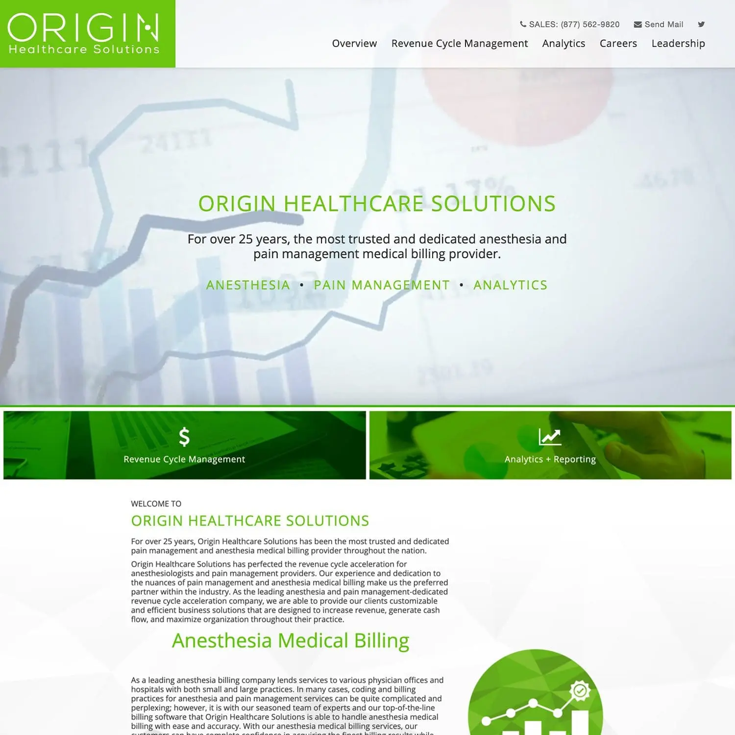 Origin Anesthesia, Home Page - Nashville Website Design & Digital Marketing Company