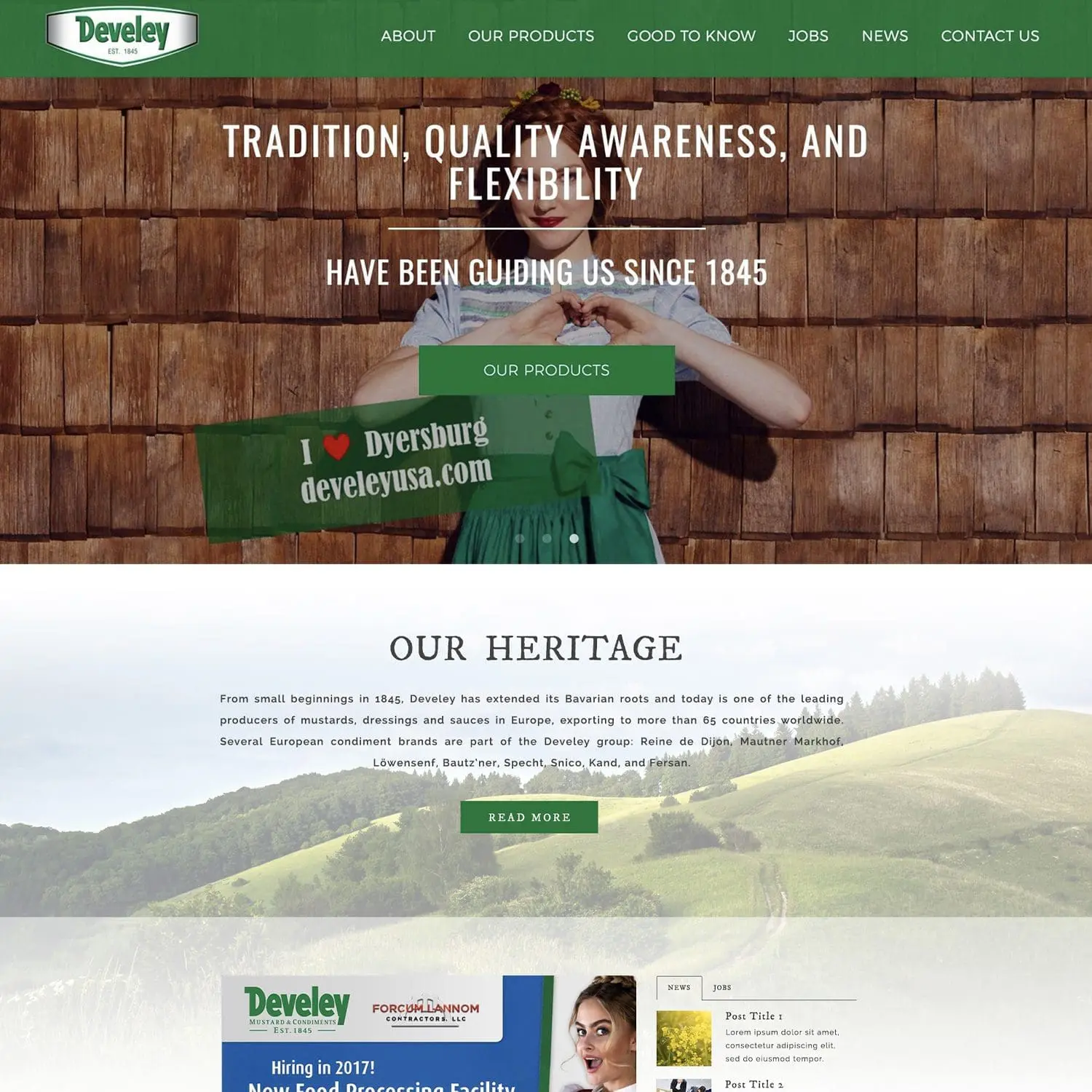 Develey, Home Page - Nashville Web Design