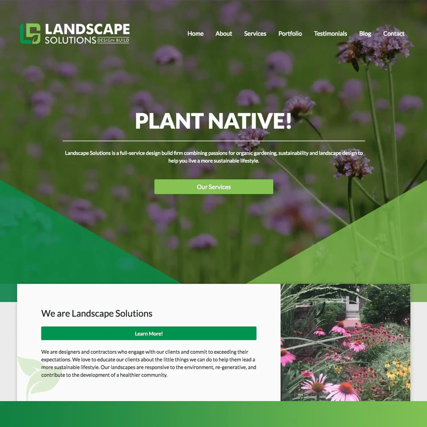 Landscape Solutions, Home Page - Nashville Website Design & Digital Marketing, SEO