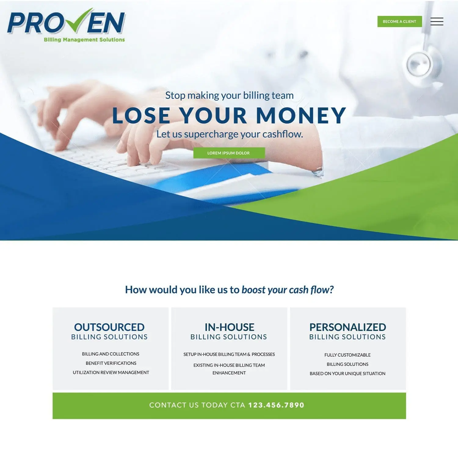 Proven Financial, Home Page - Nashville Web Design