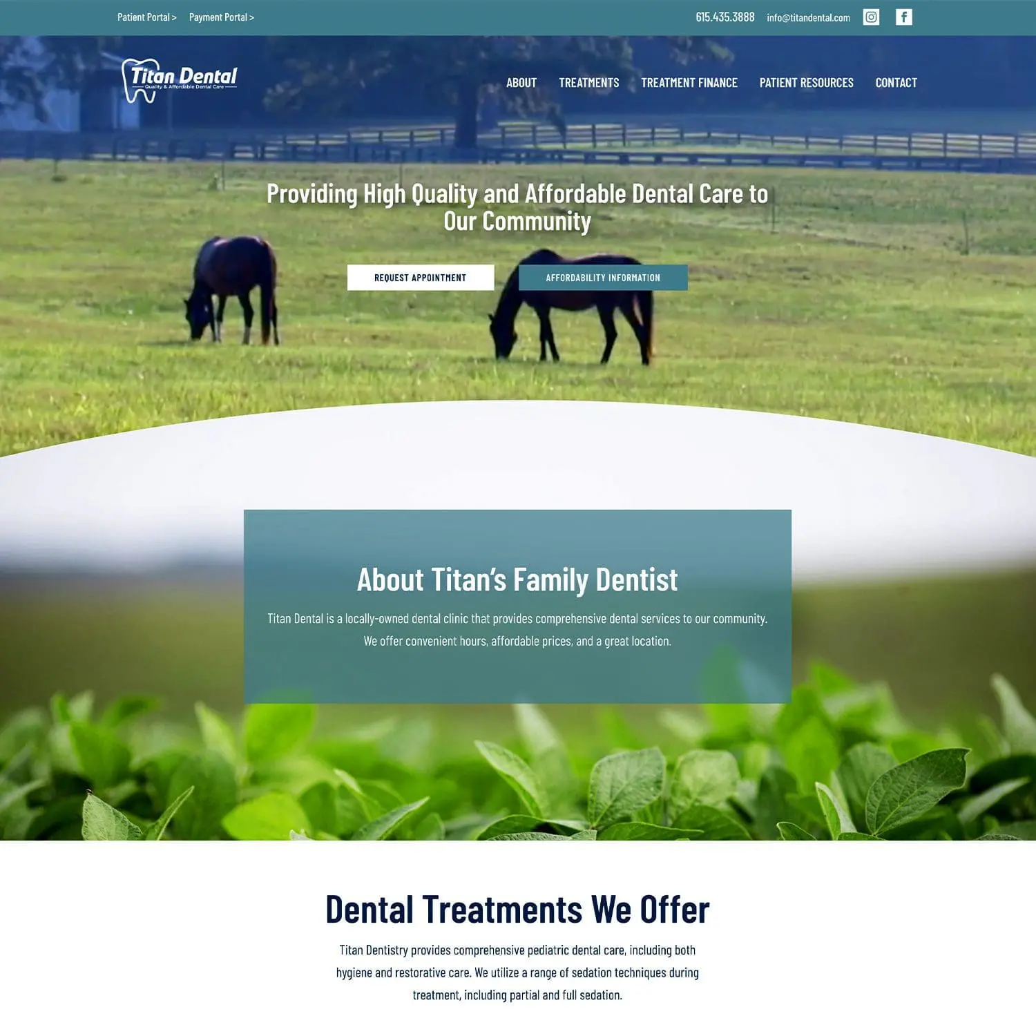 Titan Dental - Nashville Web Design - Home Page