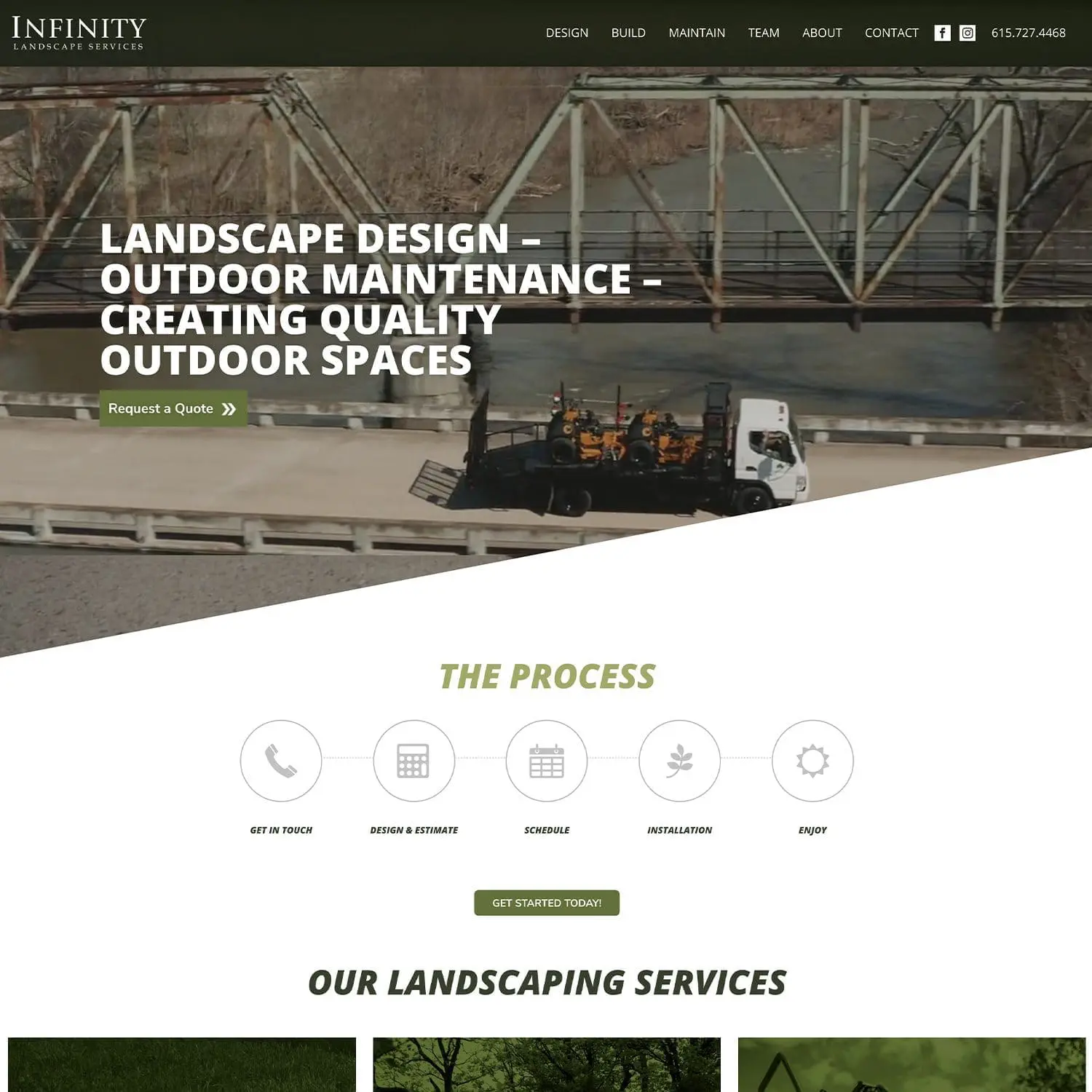 Infinity Landscape Services - Nashville Web Design - Home Page