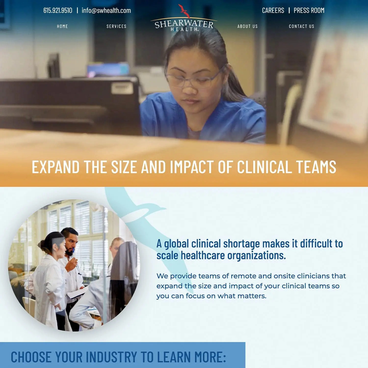 Shearwater Health, Home Page - Nashville Website Design & Digital Marketing Company