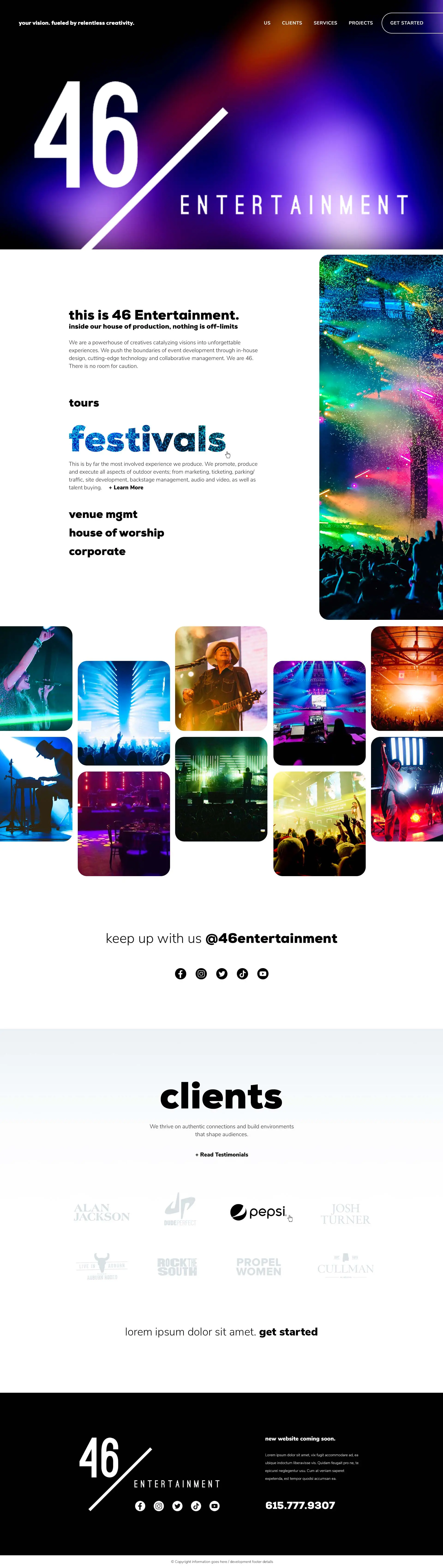 46 Entertainment Case Study - Web Design in Nashville