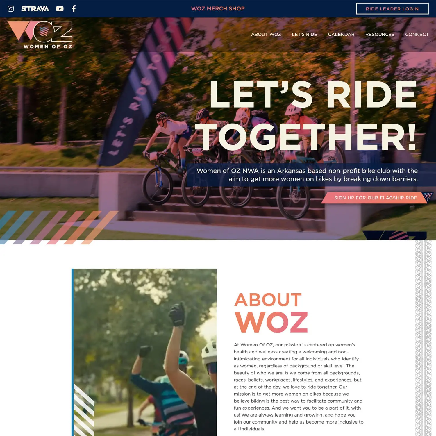 Women of Oz Homepage - Nashville Web Design